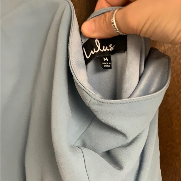 Lulus dress. dusty blue. size M. worn once. Great. - Picture 2 of 3